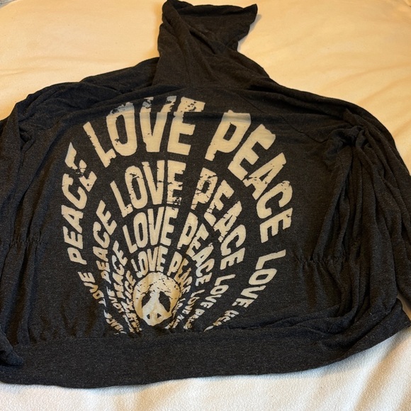 Anama Black Love Peace Hoodie - Picture 1 of 3